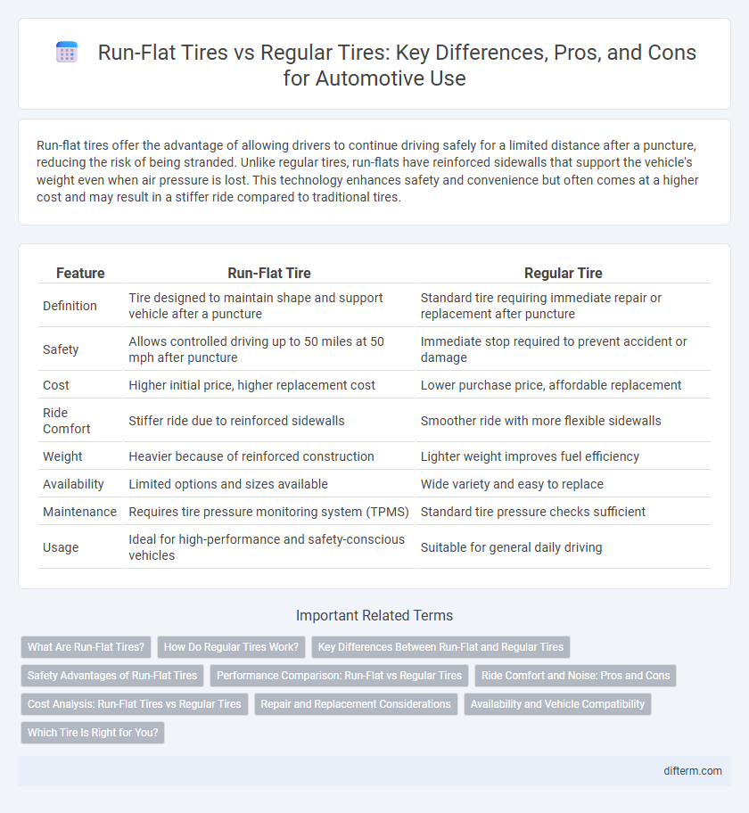 Run-Flat Tires vs Regular Tires: Key Differences, Pros, and Cons for Automotive Use