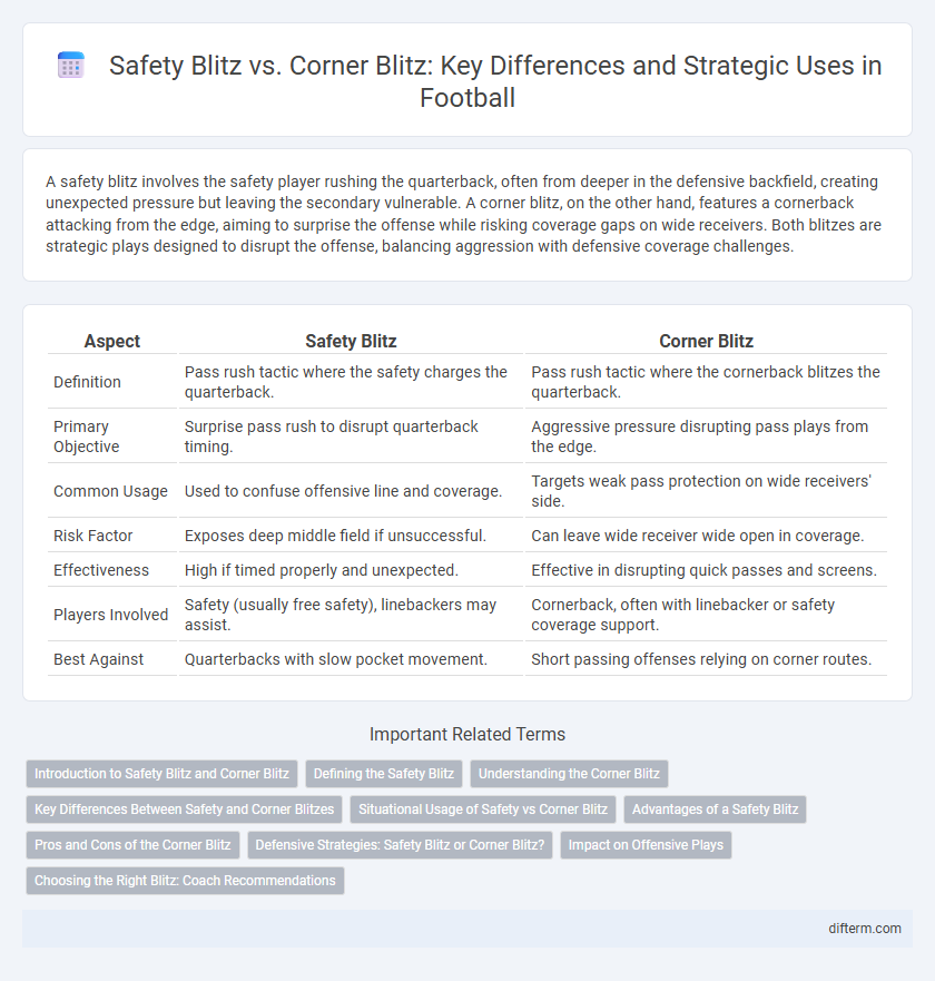 Safety Blitz vs. Corner Blitz: Key Differences and Strategic Uses in Football