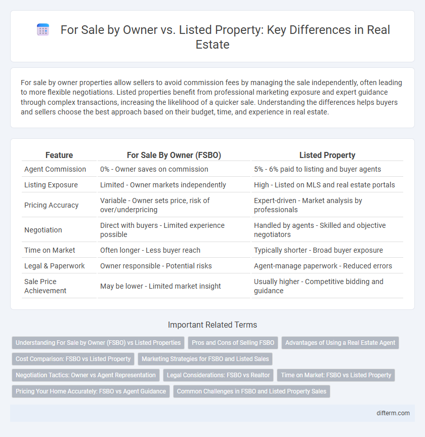 For Sale by Owner vs. Listed Property: Key Differences in Real Estate