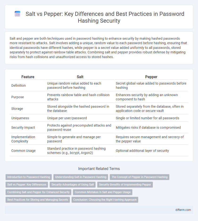 Salt vs Pepper: Key Differences and Best Practices in Password Hashing Security
