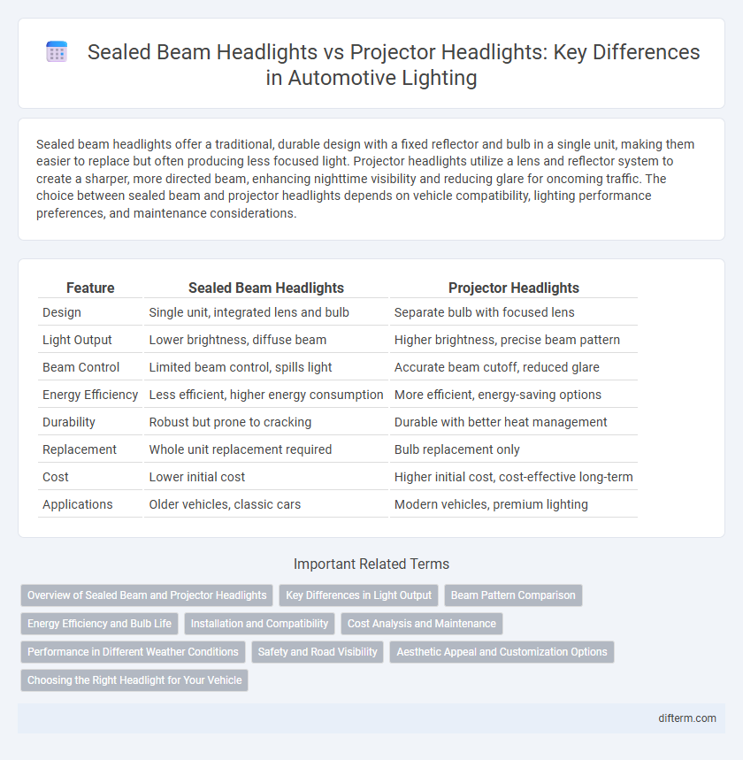 Sealed Beam Headlights vs Projector Headlights: Key Differences in Automotive Lighting