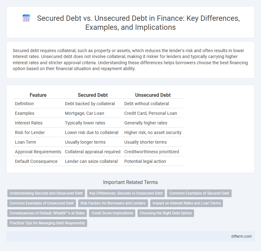 Secured Debt vs. Unsecured Debt in Finance: Key Differences, Examples, and Implications