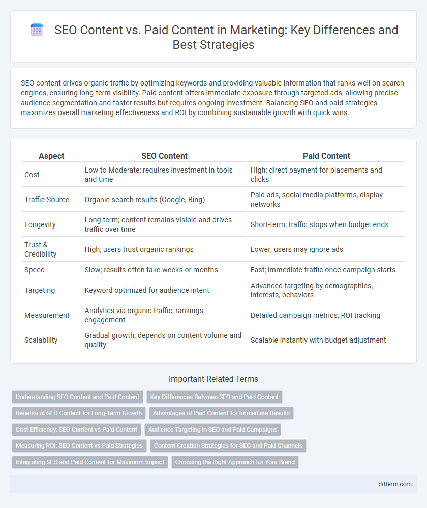 SEO Content vs. Paid Content in Marketing: Key Differences and Best Strategies