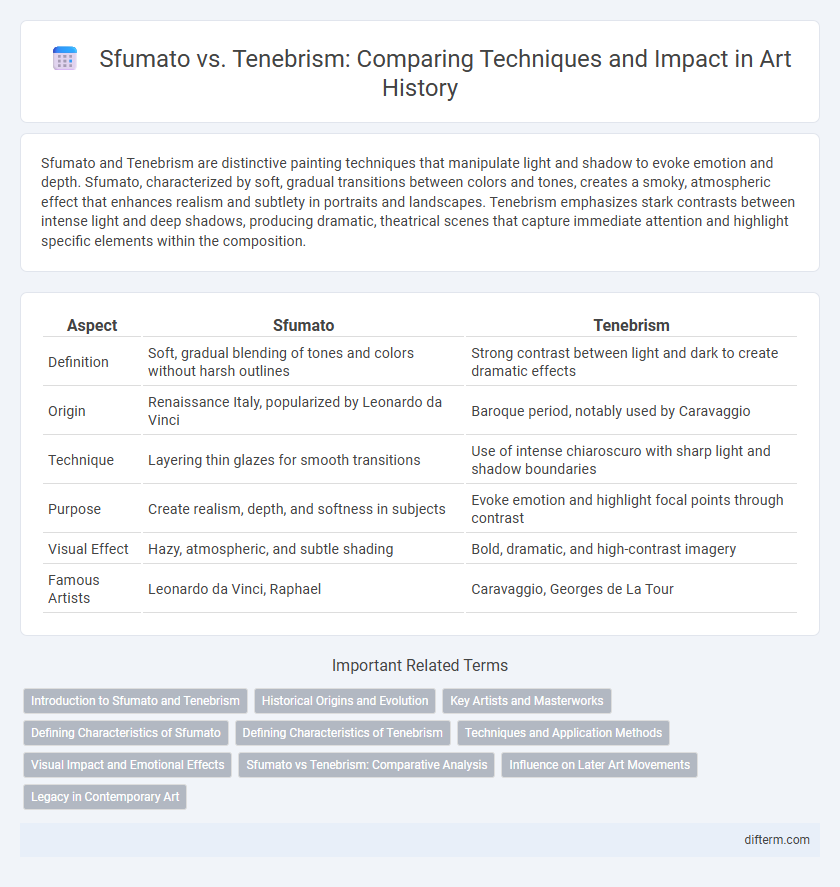 Sfumato vs. Tenebrism: Comparing Techniques and Impact in Art History