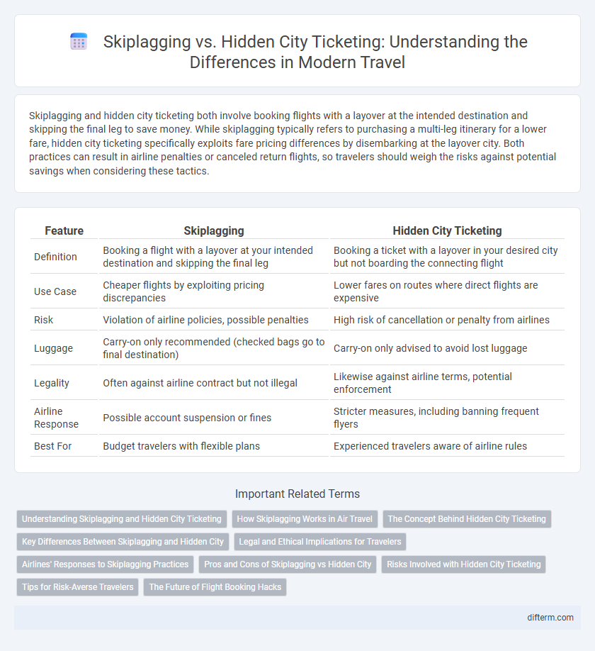 Skiplagging vs. Hidden City Ticketing: Understanding the Differences in Modern Travel