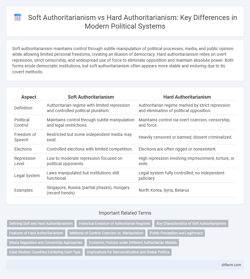 Soft Authoritarianism vs Hard Authoritarianism: Key Differences in Modern Political Systems
