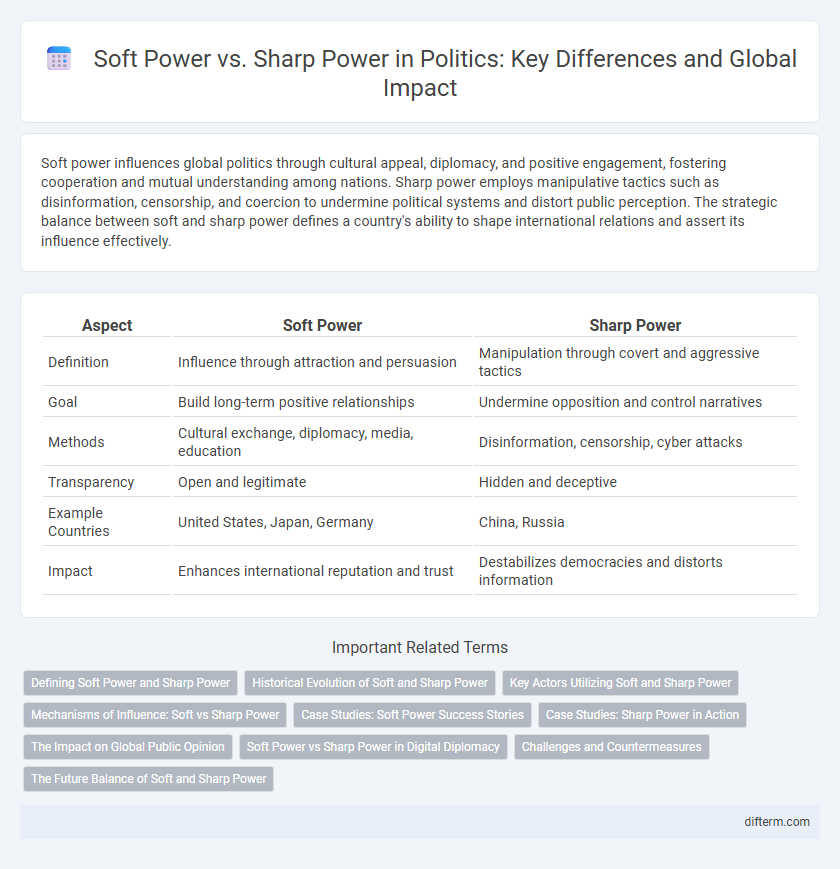 Soft Power vs. Sharp Power in Politics: Key Differences and Global Impact