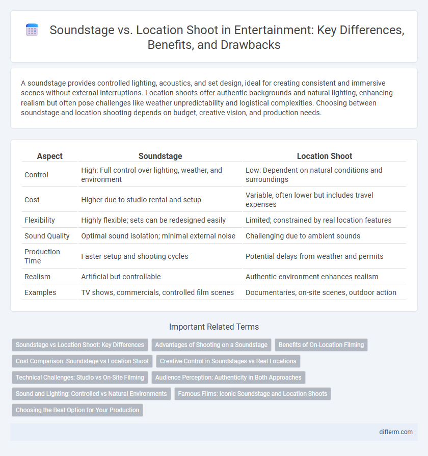Soundstage vs. Location Shoot in Entertainment: Key Differences, Benefits, and Drawbacks