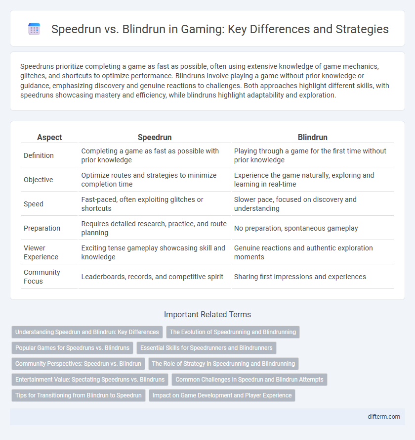 Speedrun vs. Blindrun in Gaming: Key Differences and Strategies