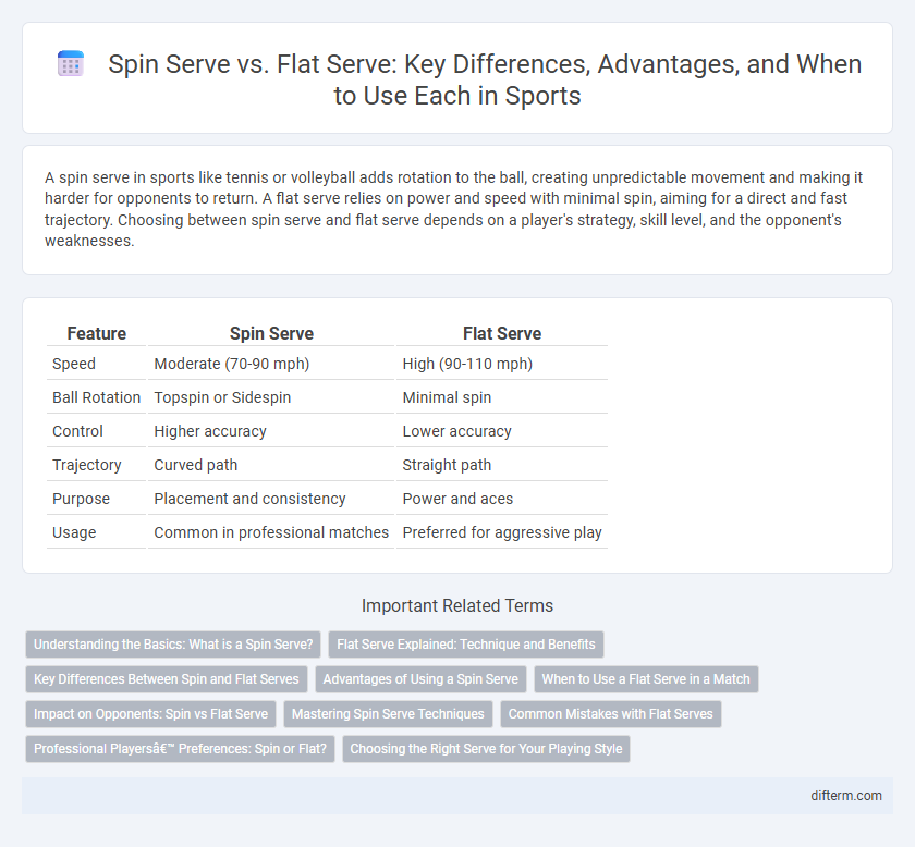 Spin Serve vs. Flat Serve: Key Differences, Advantages, and When to Use Each in Sports