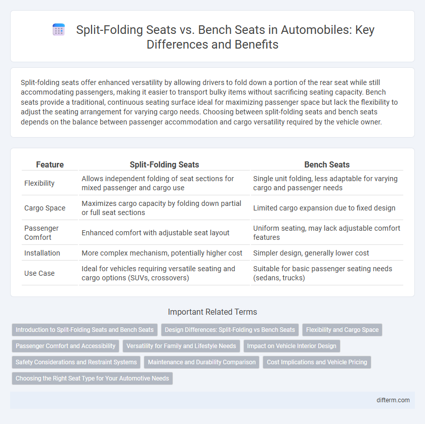 Split-Folding Seats vs. Bench Seats in Automobiles: Key Differences and Benefits