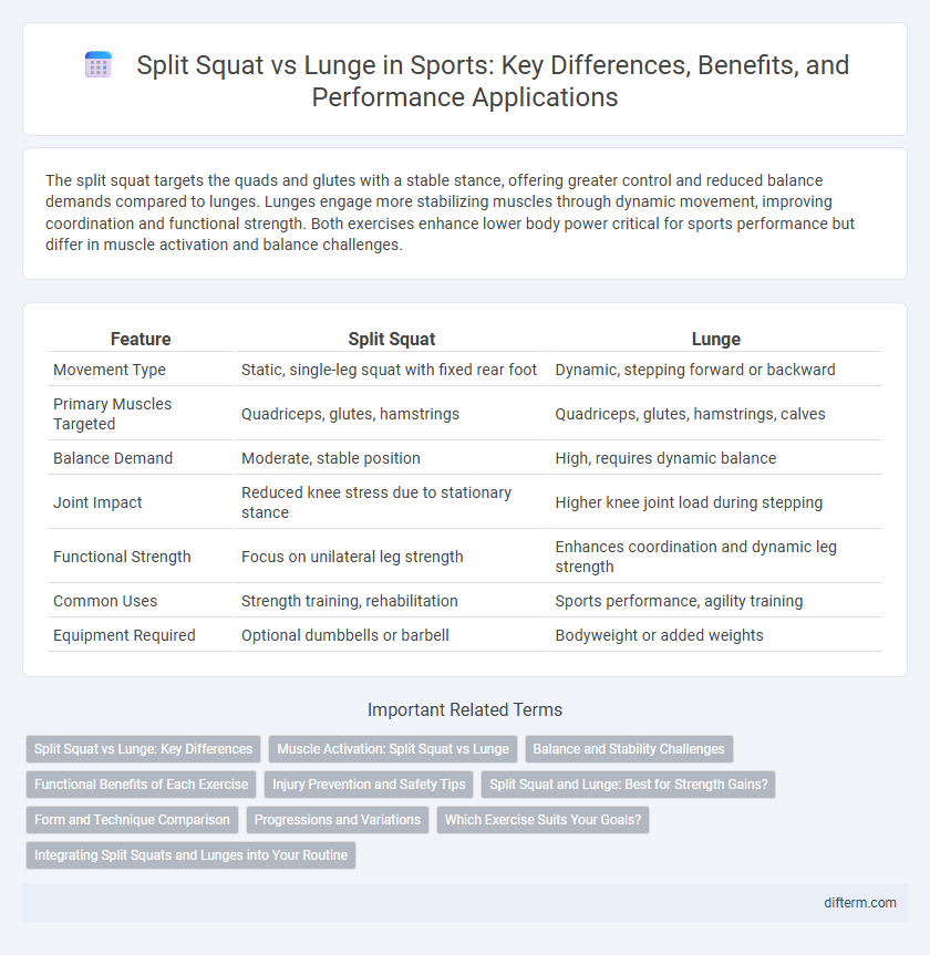 Split Squat vs Lunge in Sports: Key Differences, Benefits, and Performance Applications