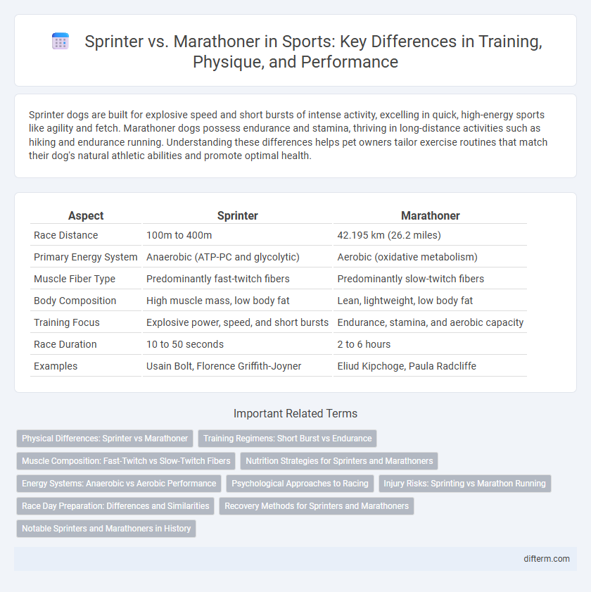Sprinter vs. Marathoner in Sports: Key Differences in Training, Physique, and Performance