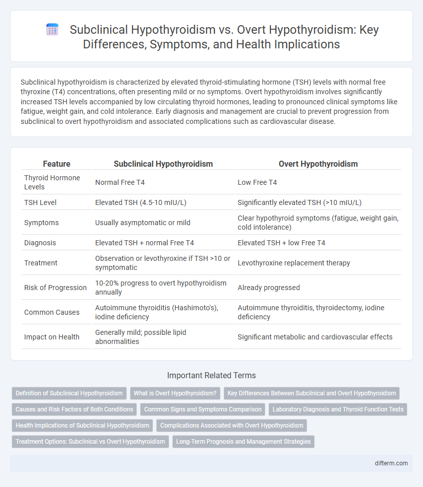 Subclinical Hypothyroidism vs. Overt Hypothyroidism: Key Differences, Symptoms, and Health Implications