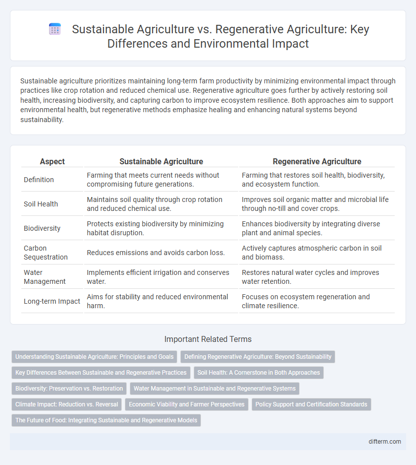 Sustainable Agriculture vs. Regenerative Agriculture: Key Differences and Environmental Impact