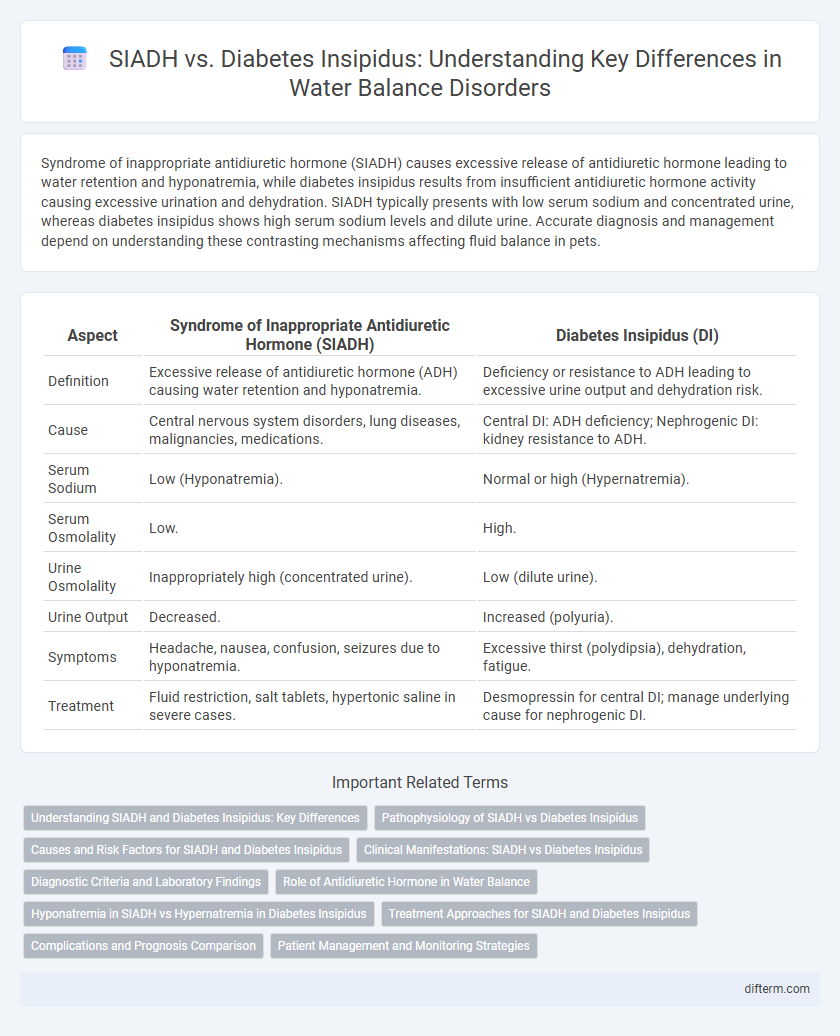 SIADH vs. Diabetes Insipidus: Understanding Key Differences in Water Balance Disorders