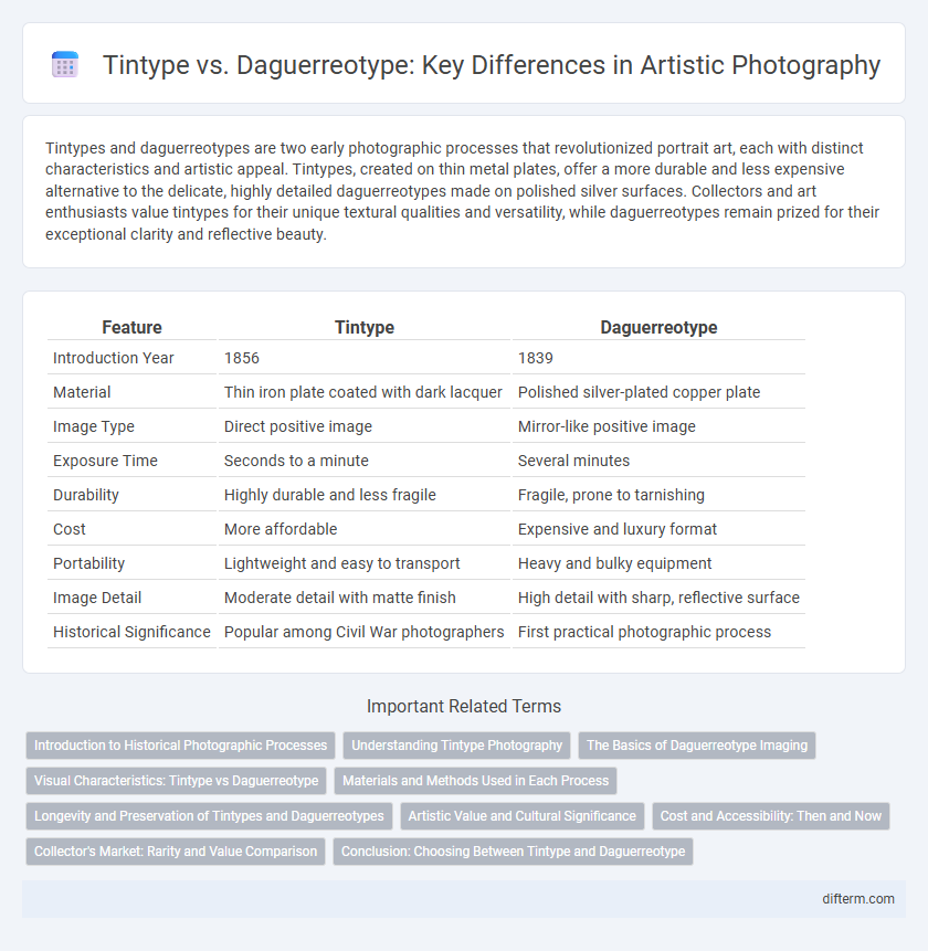 Tintype vs. Daguerreotype: Key Differences in Artistic Photography