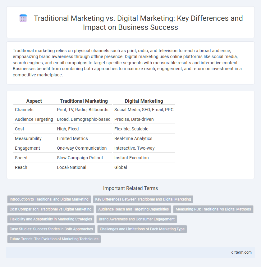 Traditional Marketing vs. Digital Marketing: Key Differences and Impact on Business Success