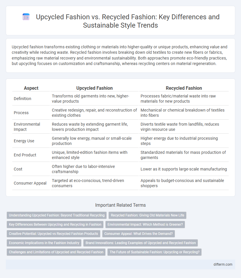 Upcycled Fashion vs. Recycled Fashion: Key Differences and Sustainable Style Trends