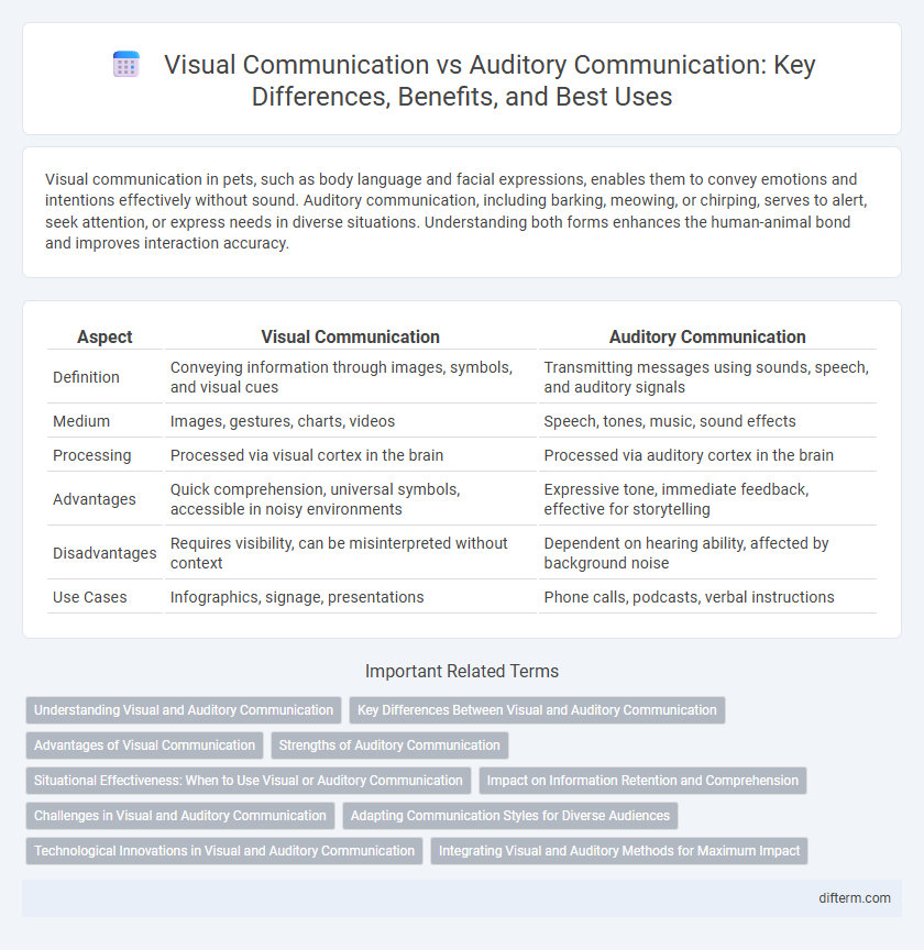 Visual Communication vs Auditory Communication: Key Differences, Benefits, and Best Uses