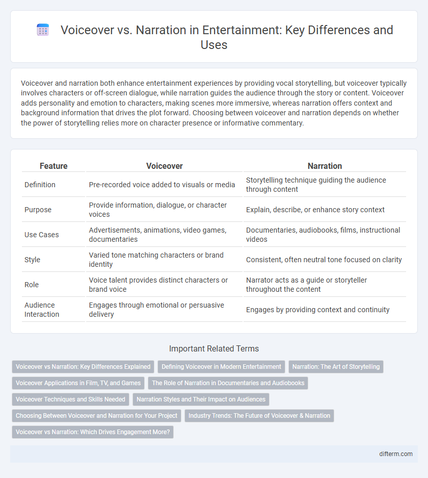 Voiceover vs. Narration in Entertainment: Key Differences and Uses
