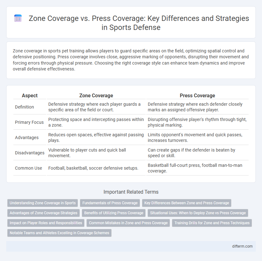 Zone Coverage vs. Press Coverage: Key Differences and Strategies in Sports Defense