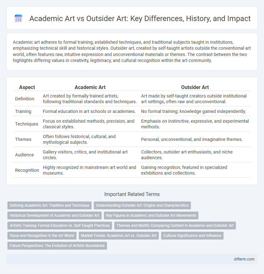 Academic Art vs Outsider Art: Key Differences, History, and Impact