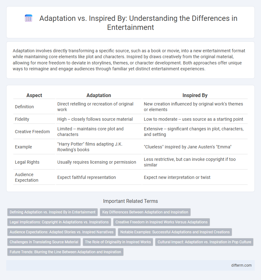 Adaptation vs. Inspired By: Understanding the Differences in Entertainment