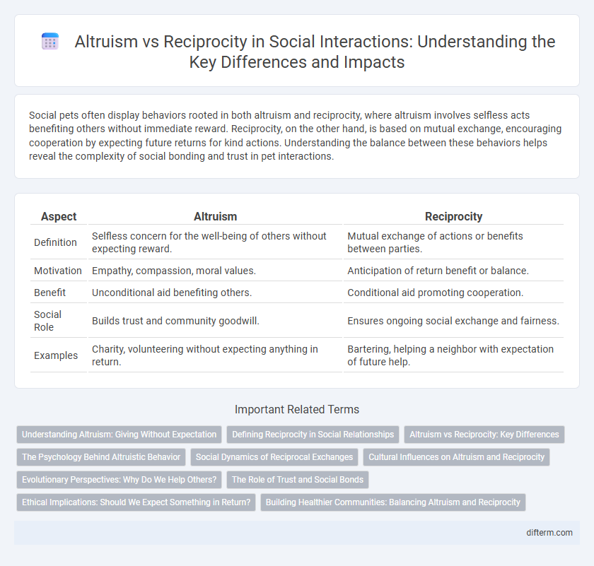 Altruism vs Reciprocity in Social Interactions: Understanding the Key Differences and Impacts