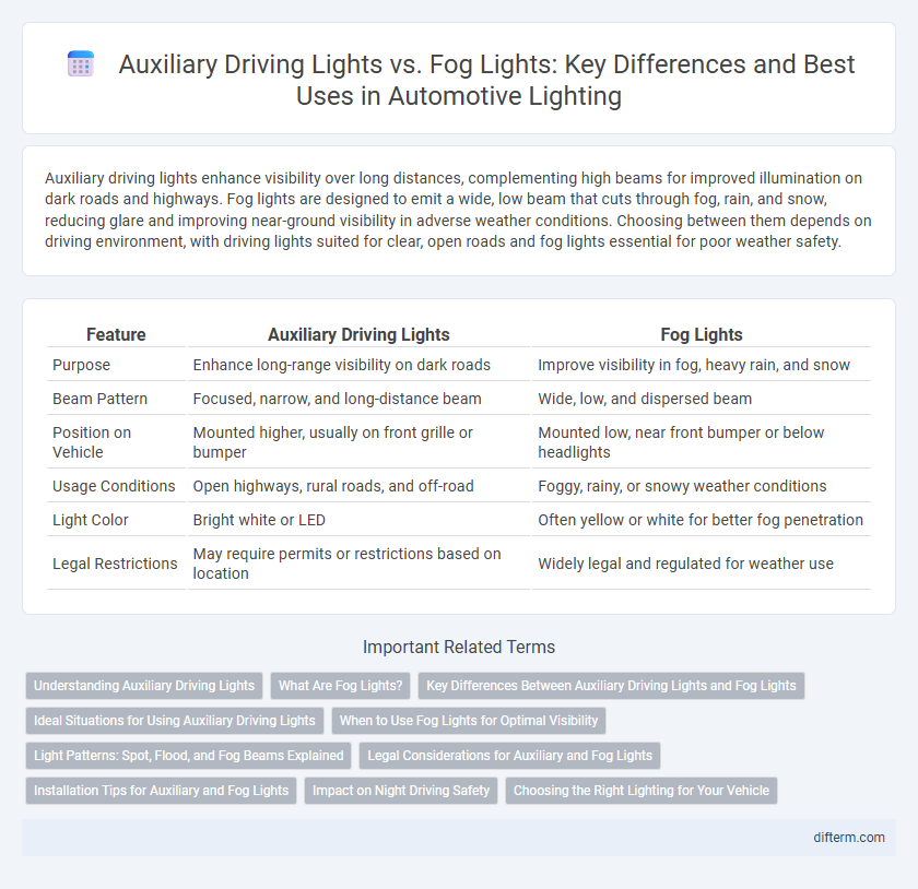 Auxiliary Driving Lights vs. Fog Lights: Key Differences and Best Uses in Automotive Lighting
