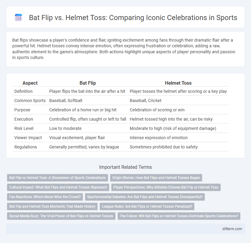 Bat Flip vs. Helmet Toss: Comparing Iconic Celebrations in Sports
