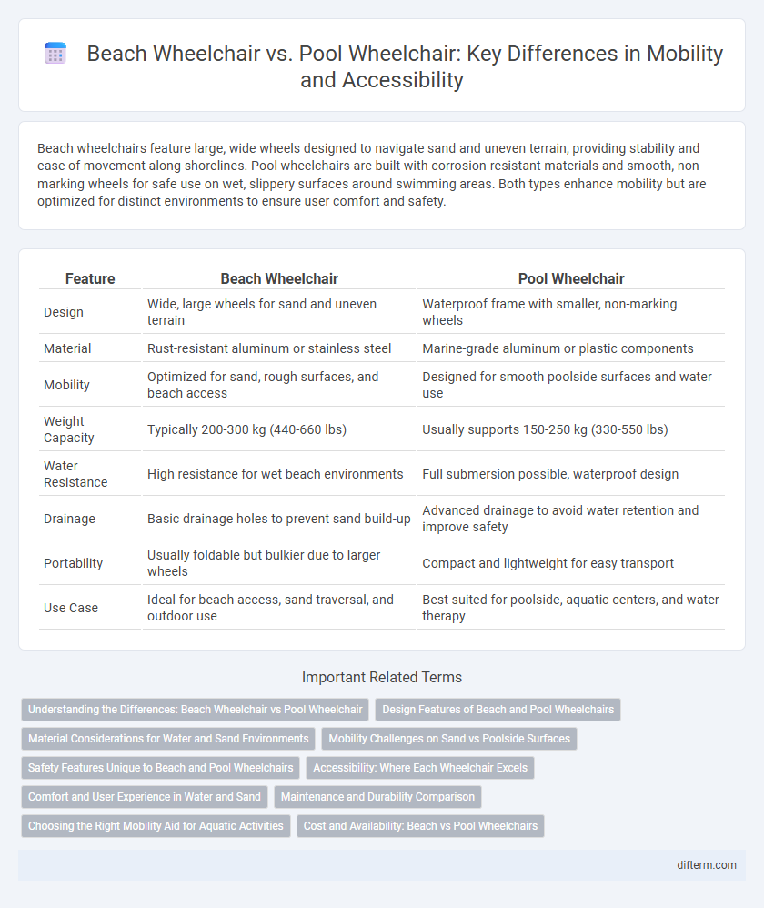 Beach Wheelchair vs. Pool Wheelchair: Key Differences in Mobility and Accessibility