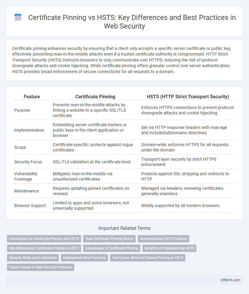 Certificate Pinning vs HSTS: Key Differences and Best Practices in Web Security