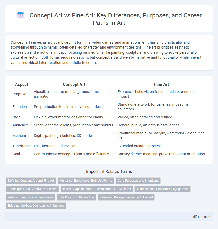 Concept Art vs Fine Art: Key Differences, Purposes, and Career Paths in Art