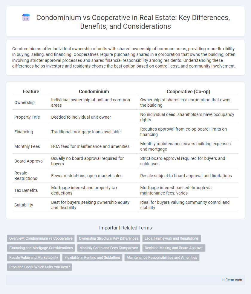 Condominium vs Cooperative in Real Estate: Key Differences, Benefits, and Considerations