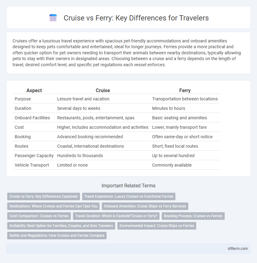 Cruise vs Ferry: Key Differences for Travelers