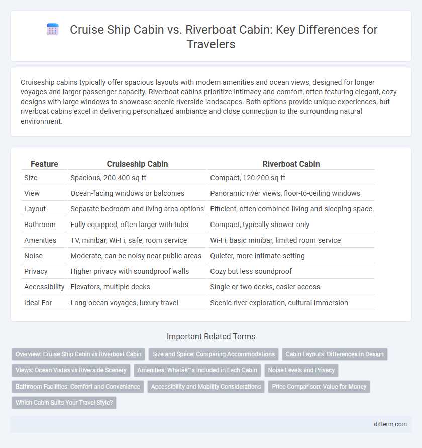 Cruise Ship Cabin vs. Riverboat Cabin: Key Differences for Travelers
