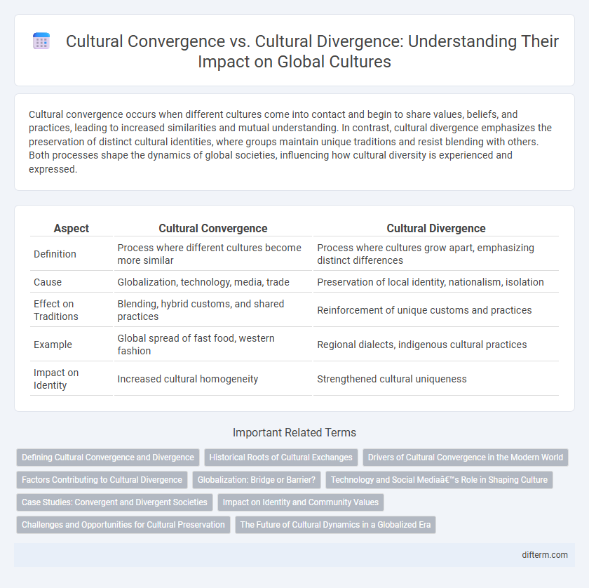 Cultural Convergence vs. Cultural Divergence: Understanding Their Impact on Global Cultures