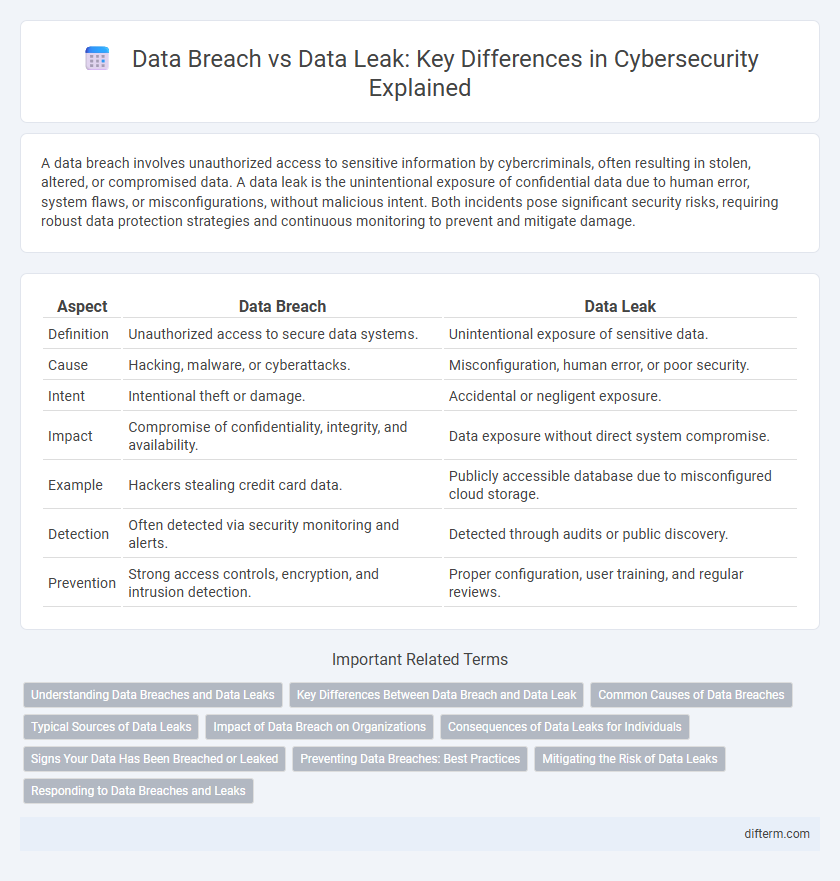 Data Breach vs Data Leak: Key Differences in Cybersecurity Explained