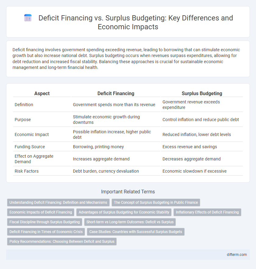 Deficit Financing vs. Surplus Budgeting: Key Differences and Economic Impacts