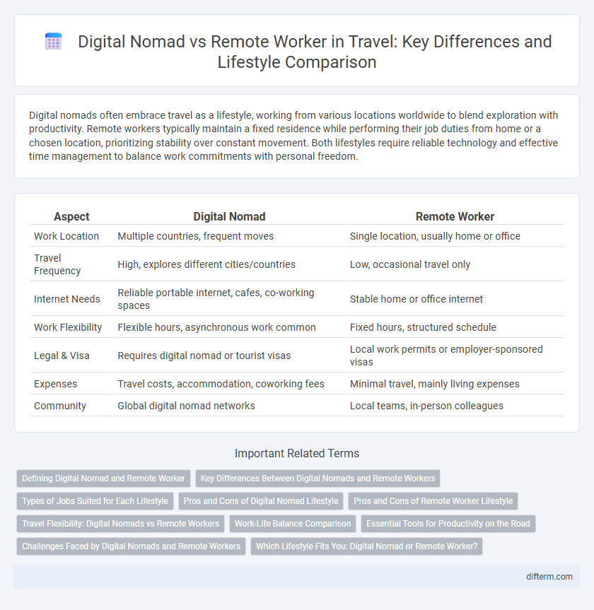 Digital Nomad vs Remote Worker in Travel: Key Differences and Lifestyle Comparison