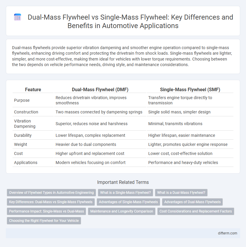 Dual-Mass Flywheel vs Single-Mass Flywheel: Key Differences and Benefits in Automotive Applications