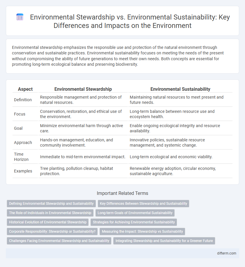 Environmental Stewardship vs. Environmental Sustainability: Key Differences and Impacts on the Environment