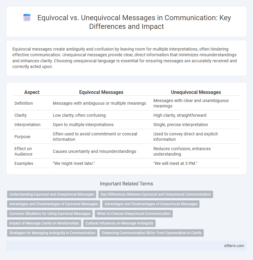 Equivocal vs. Unequivocal Messages in Communication: Key Differences and Impact
