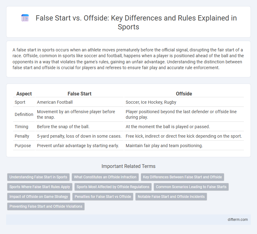 False Start vs. Offside: Key Differences and Rules Explained in Sports