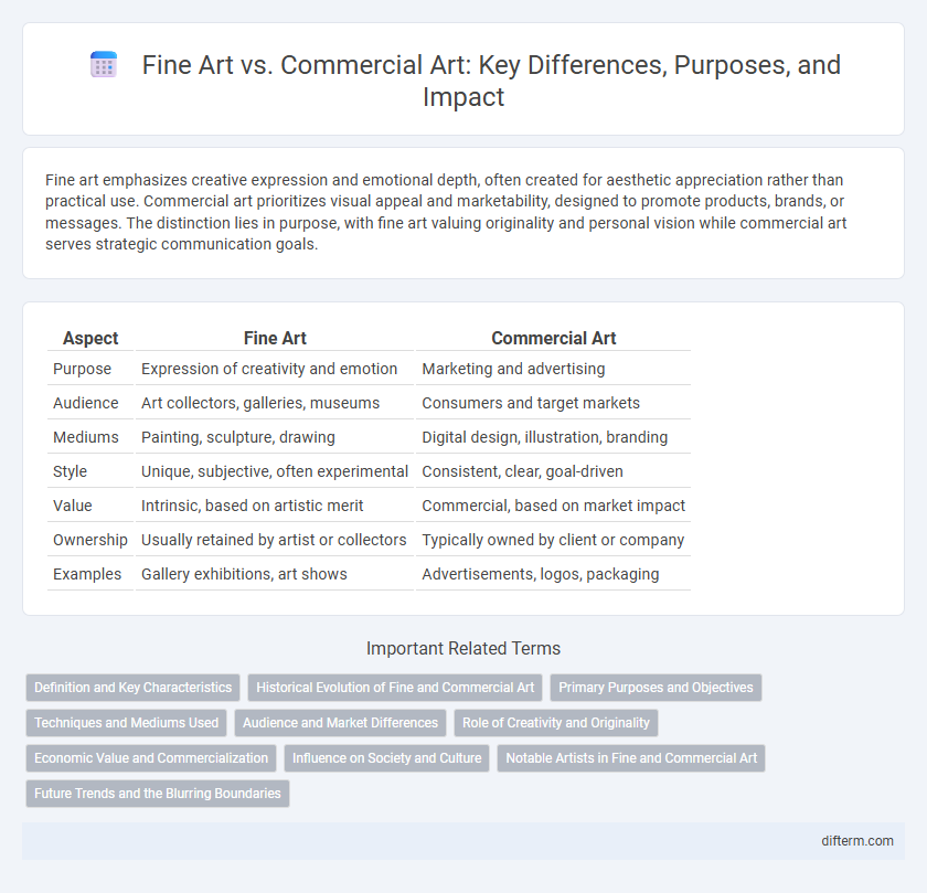 Fine Art vs. Commercial Art: Key Differences, Purposes, and Impact