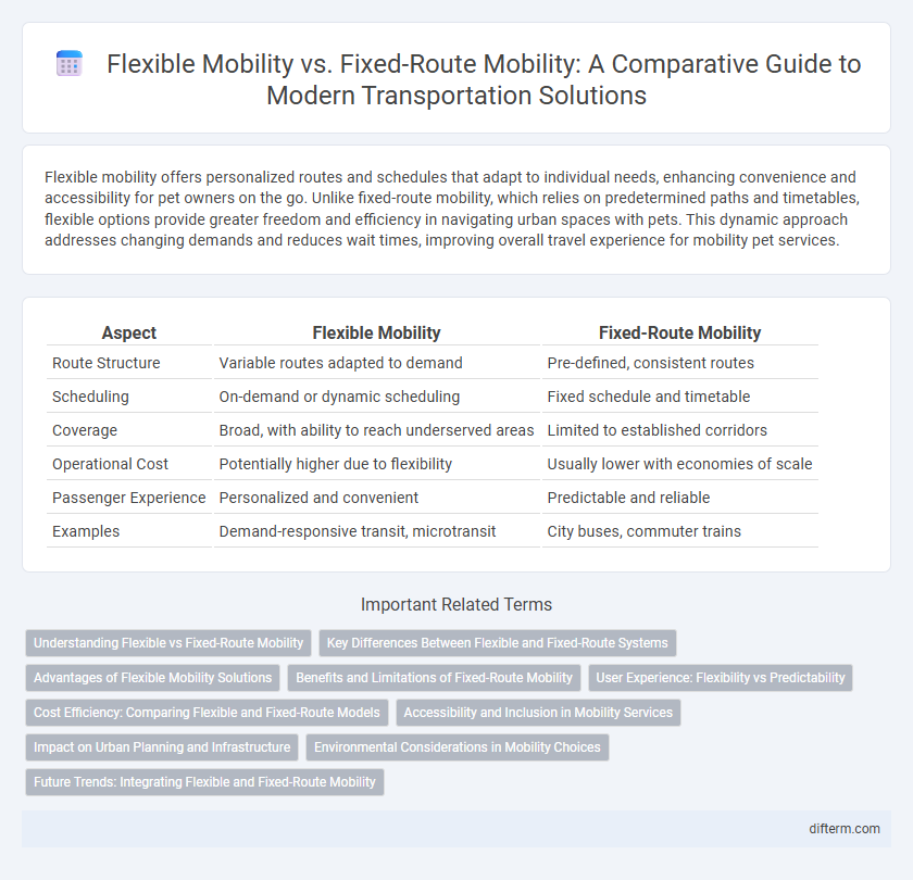 Flexible Mobility vs. Fixed-Route Mobility: A Comparative Guide to Modern Transportation Solutions