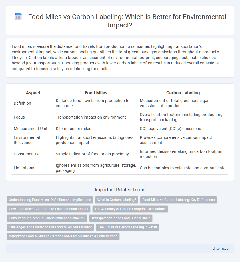 Food Miles vs Carbon Labeling: Which is Better for Environmental Impact?