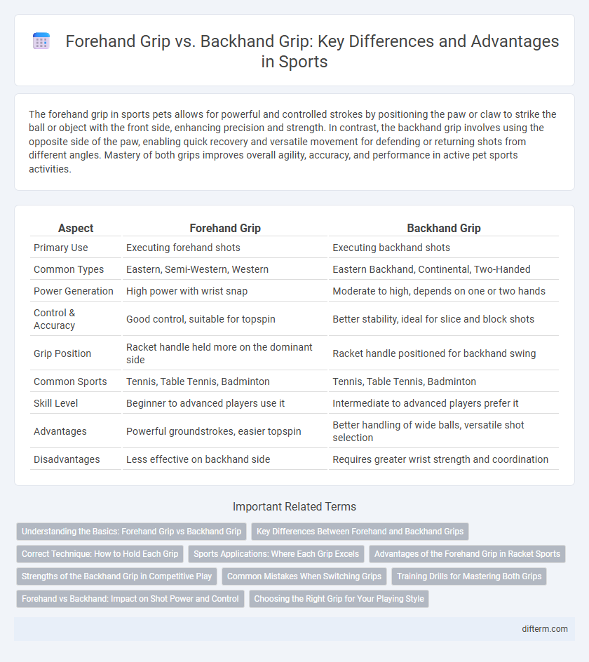 Forehand Grip vs. Backhand Grip: Key Differences and Advantages in Sports