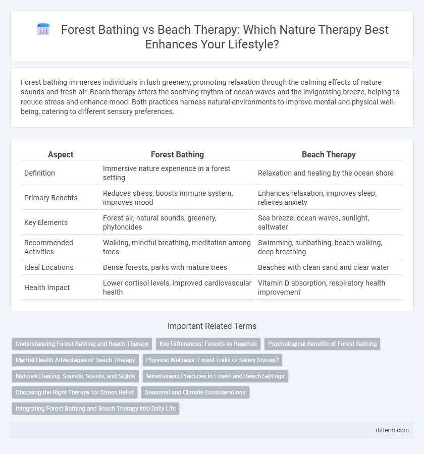 Forest Bathing vs Beach Therapy: Which Nature Therapy Best Enhances Your Lifestyle?